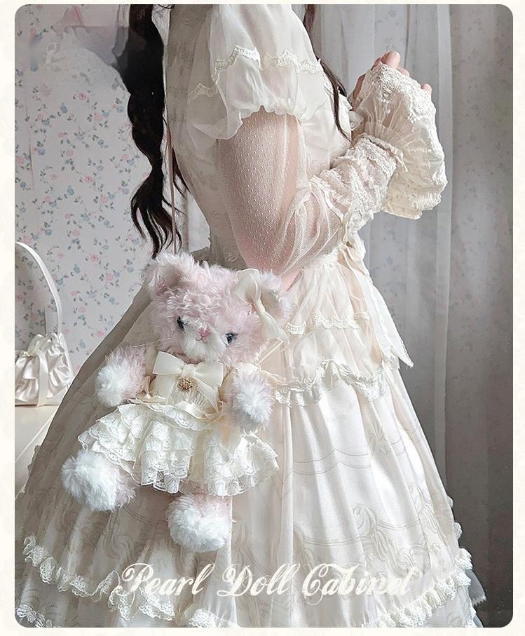 Mademoiselle Pearl - Pearl Doll Cabinet - Kawaii Lolita Plush Doll Bag with Outfit