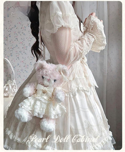 Mademoiselle Pearl - Pearl Doll Cabinet - Kawaii Lolita Plush Doll Bag with Outfit