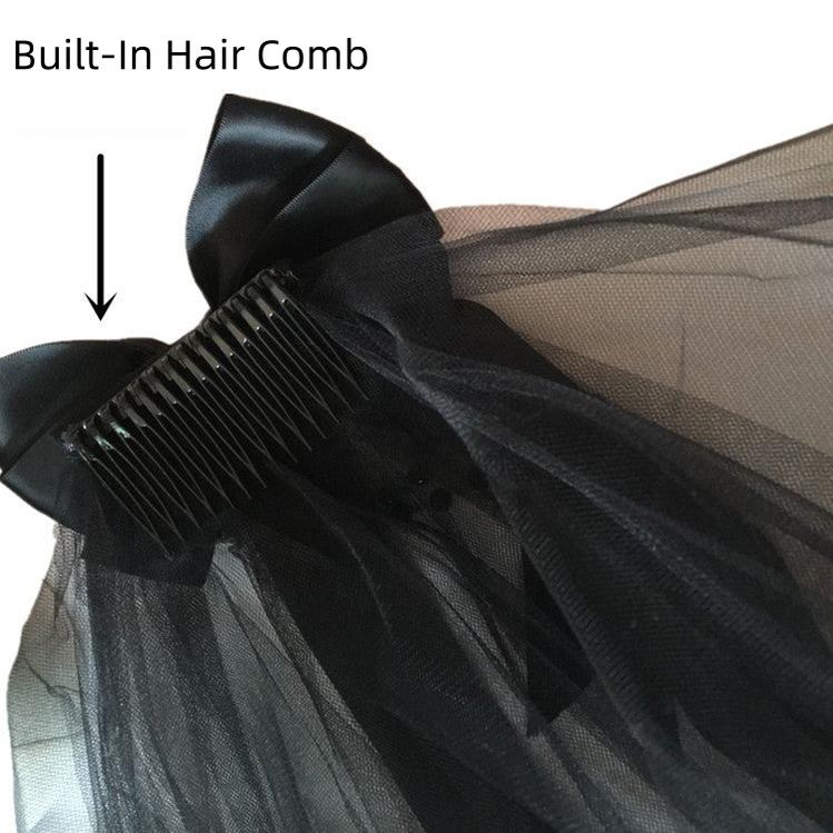 Xuwen Alice - Gothic Retro Lace Double Layers Lolita Veil