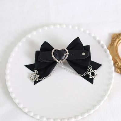Xiaogui - Dark-themed Gothic Lolita Heart Hair Clips