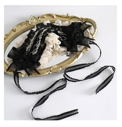 Xiaogui - Maid Lolita Hairband Doll Lolita Cuffs and Top Hat