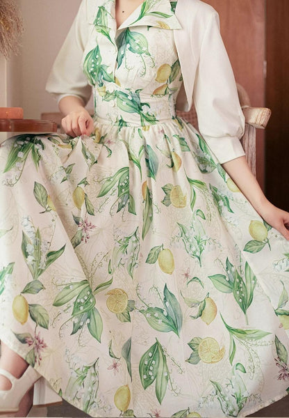 Forest Wardrobe - Afternoon Forest - Vintage Lolita Dress Halter Neck Open Back