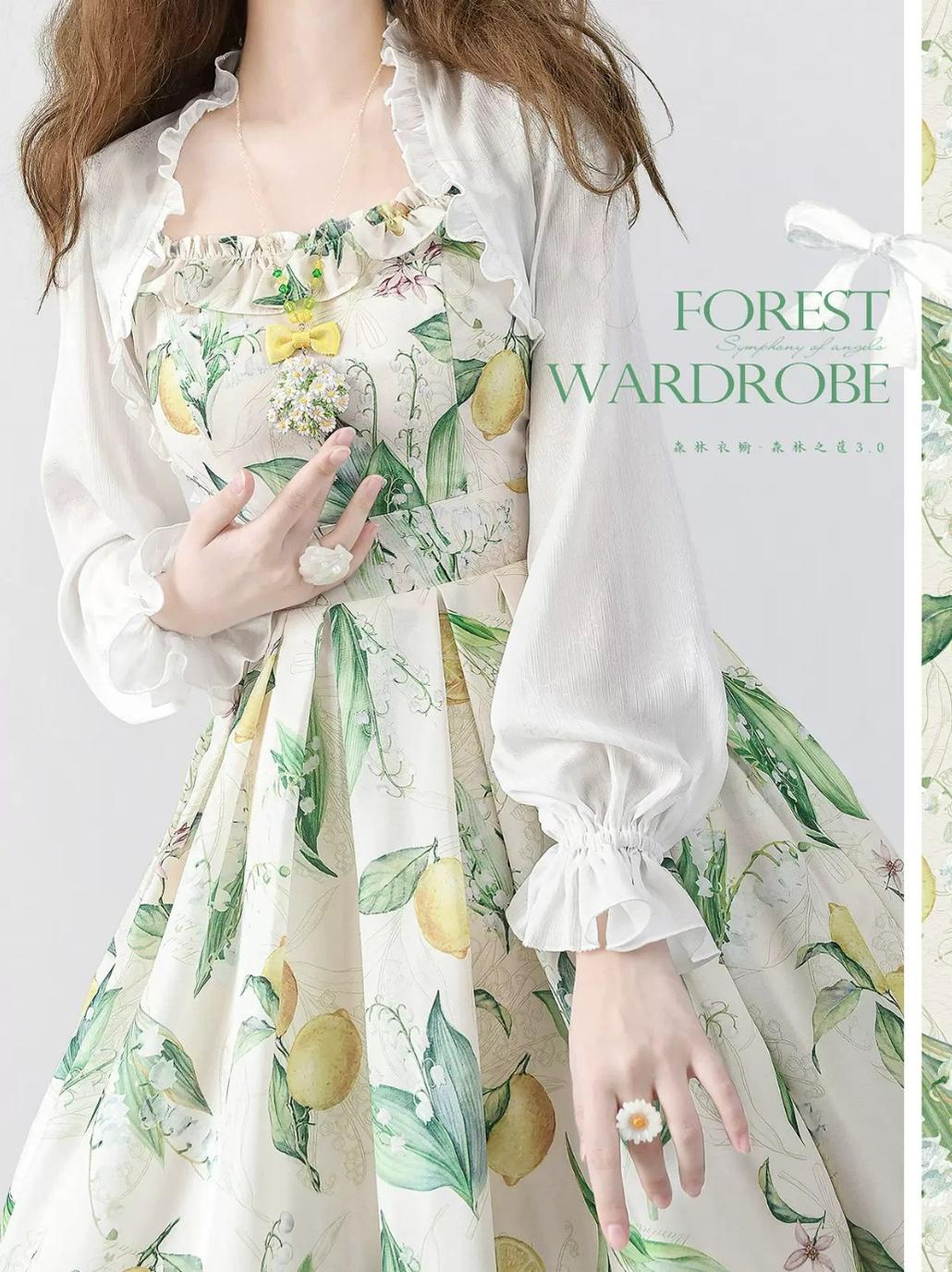 Forest Wardrobe - Forest Basket 3.0 - Vintage Lolita JSK Dress for Summer