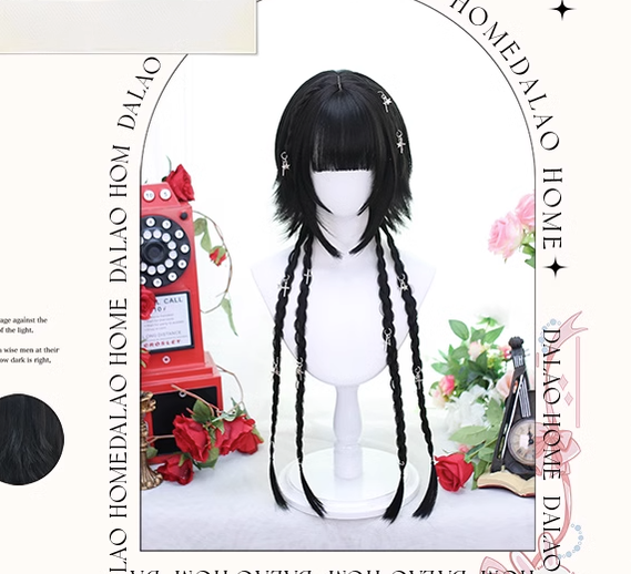Dalao Home - Moon Night - Lolita Highlights Bang Short Wigs