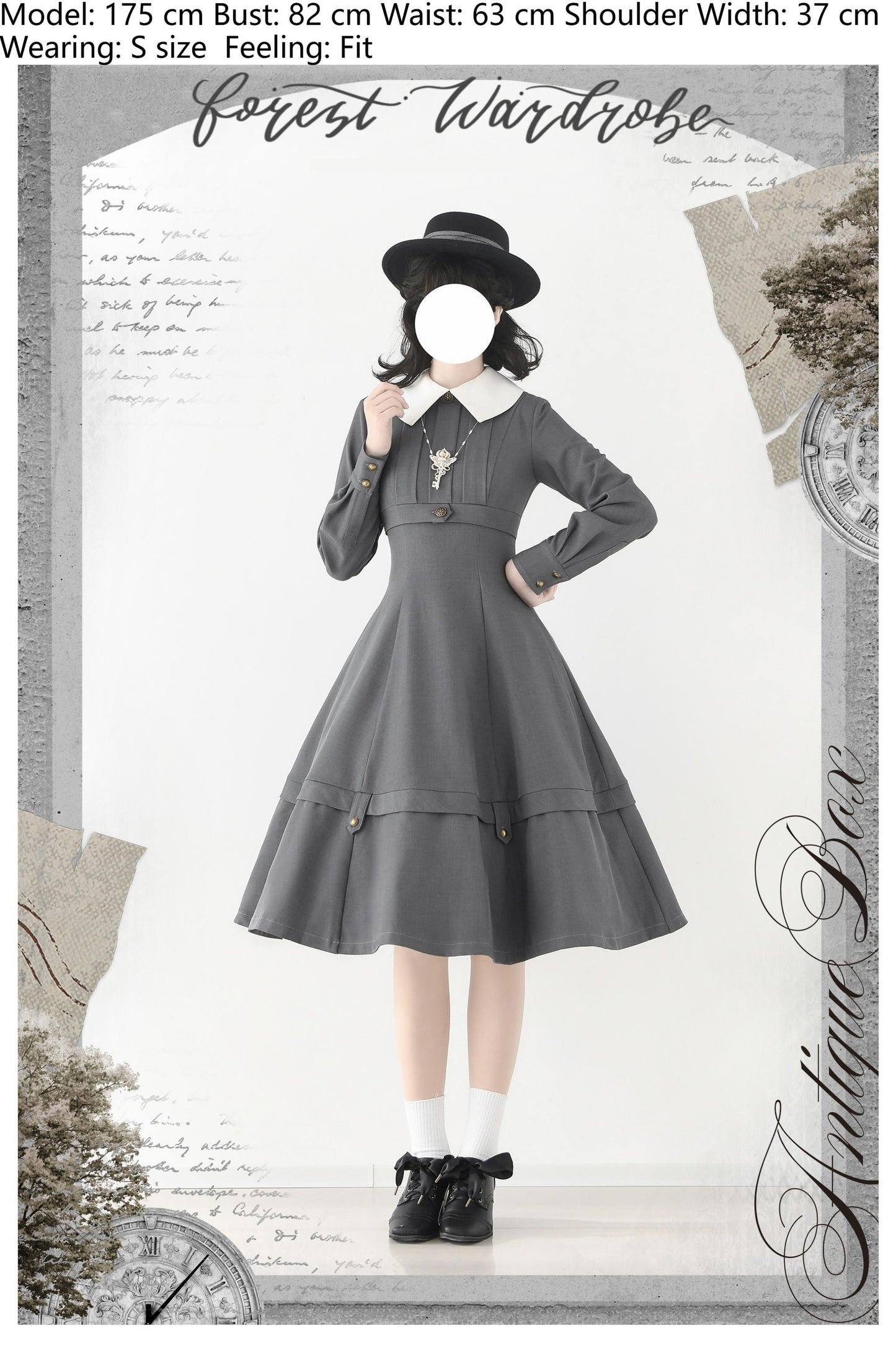 Forest Wardrobe - Forest Antique Box - Classic Lolita OP Dress with Detachable Short Cape