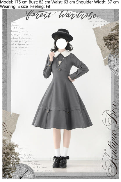 Forest Wardrobe - Forest Antique Box - Classic Lolita OP Dress with Detachable Short Cape