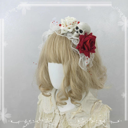 Cocoa Jam - Halloween Gothic Lolita Accessories, White Bride Style