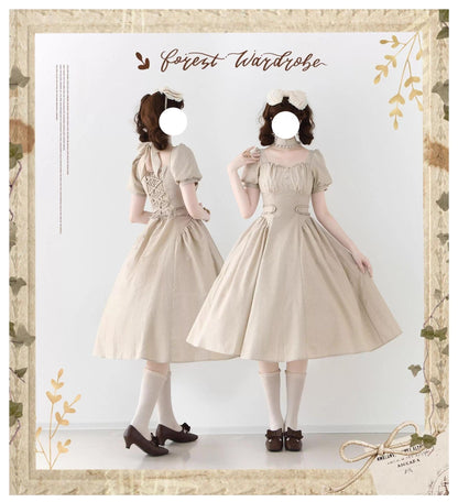Forest Wardrobe - Chantilly Forest - Classic Lolita OP Dress With Square Neck & Underskirt