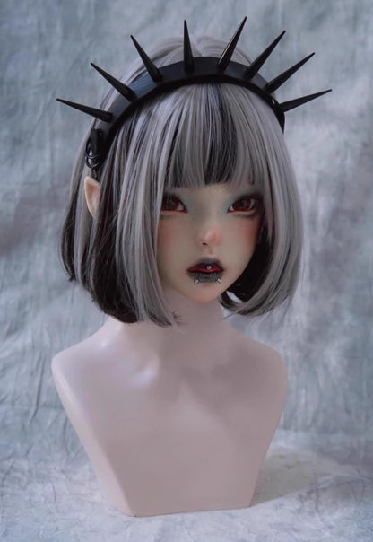 Strange Sugar - Punk Gothic Lolita KC Faux Leather Rivet Hair Accessories