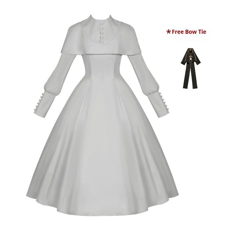 With PUJI - 13th Night - Gothic Lolita OP Dress with Built-in Cape