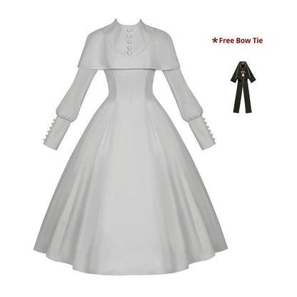 With PUJI - 13th Night - Gothic Lolita OP Dress with Built-in Cape