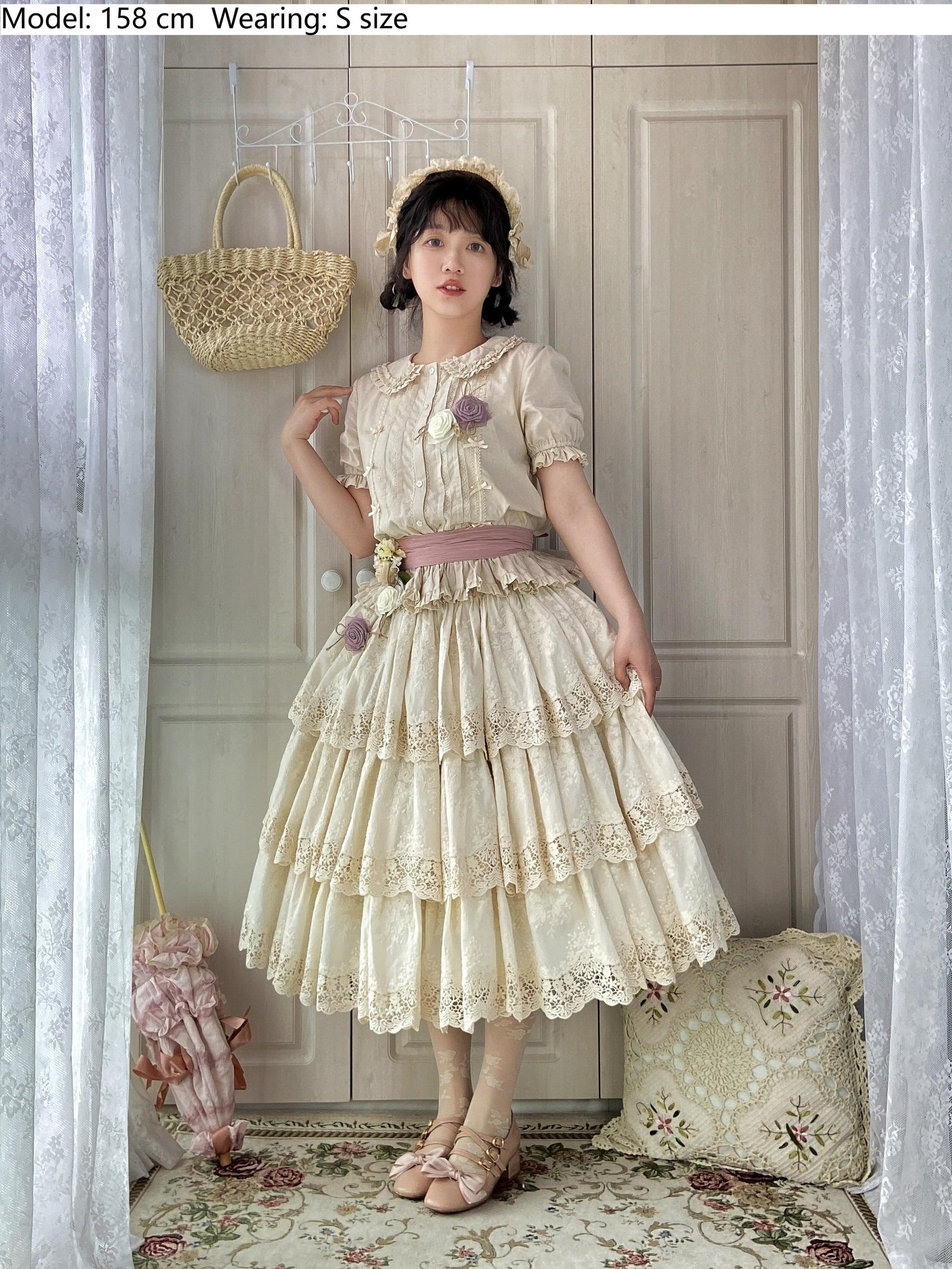 Miss Point - Forest Waltz - Classic Lolita Tiered Skirt Multi-layer Embroidered SK