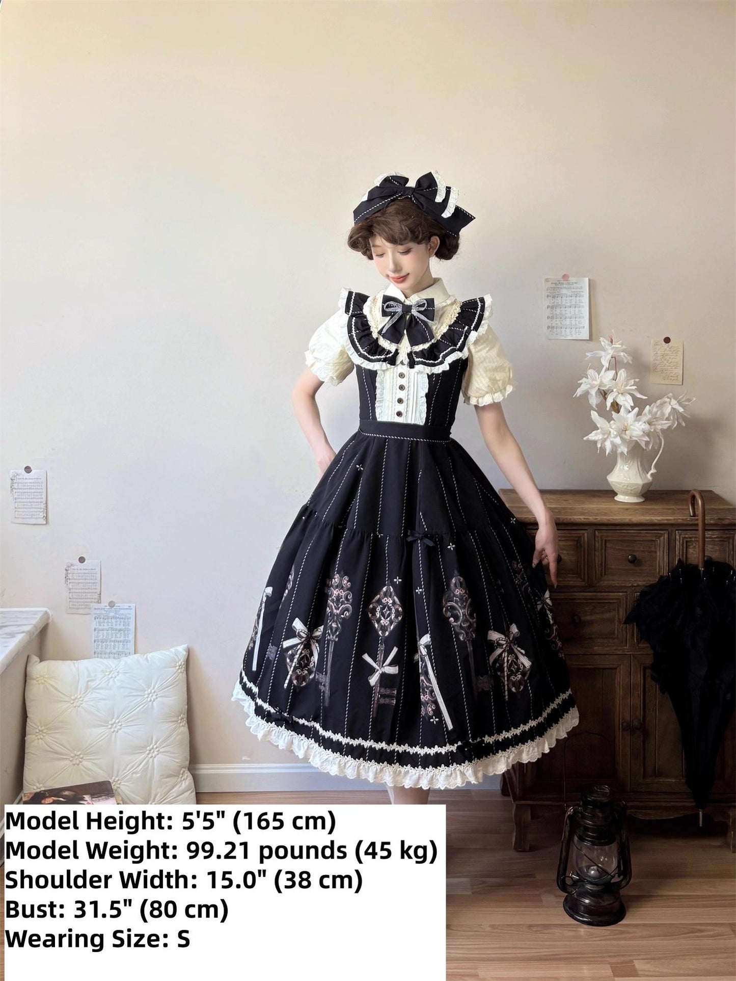 Uncle's Workshop - Secret Key - Classic Lolita Dress Suit, Key Print