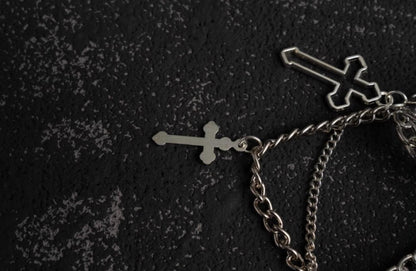 Strange Sugar - Gothic Lolita Hair Clip Alloy Bow Cross Lolita Claw Clip Accessories