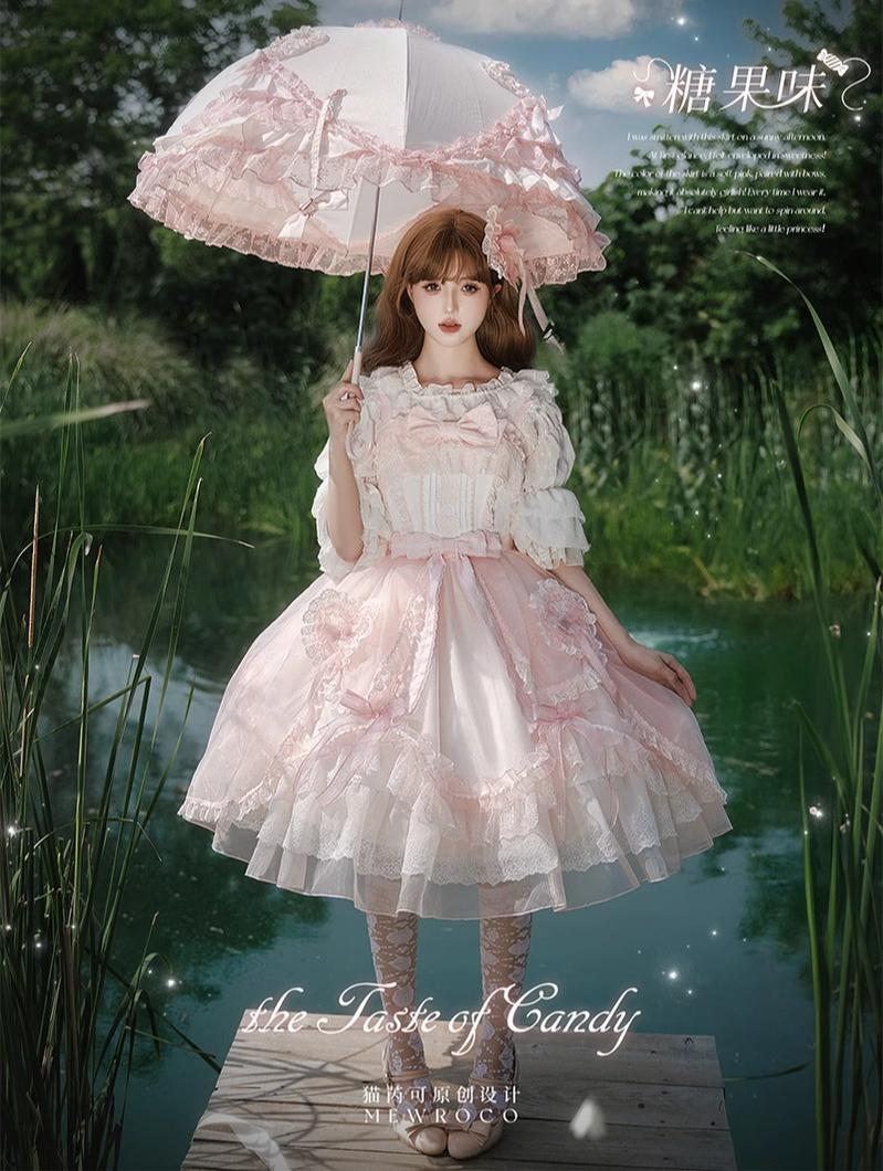 Mewroco - Candy Flavor - Gorgeous Sweet Lolita Dress, Lace & Petal Hem