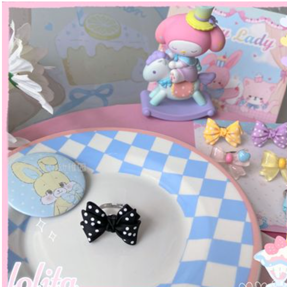 Bear Doll - Kawaii and Sweet Lolita Bowknot Ring