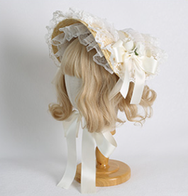 Xiaogui - Sweetie Zhi Fan - Country Lolita Lace French Straw Hat