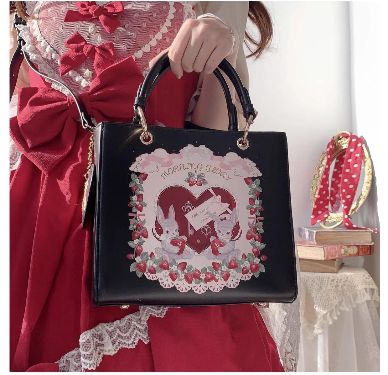 Morning Glory - Retro Lolita Handbag PU Square Wedding Bag