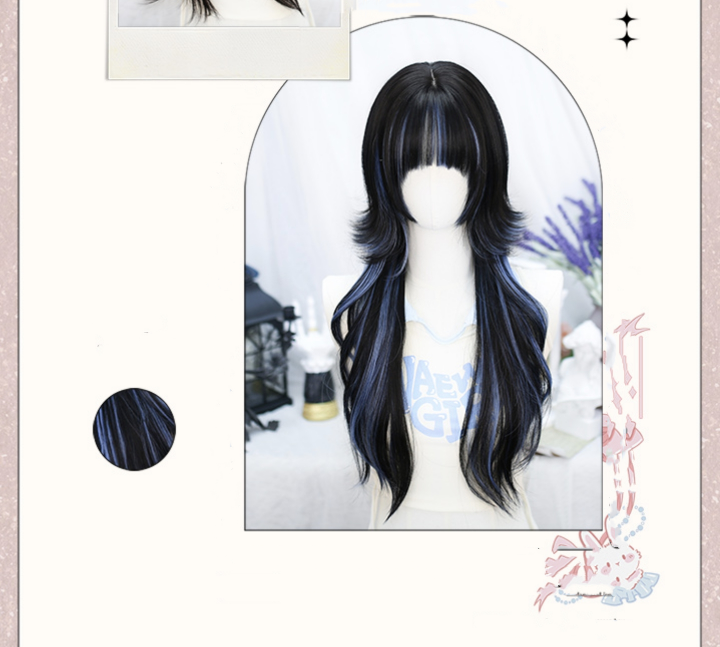 Dalao - Lily - Sweet Lolita Hime Cut Long Curly Wig for JK Girls