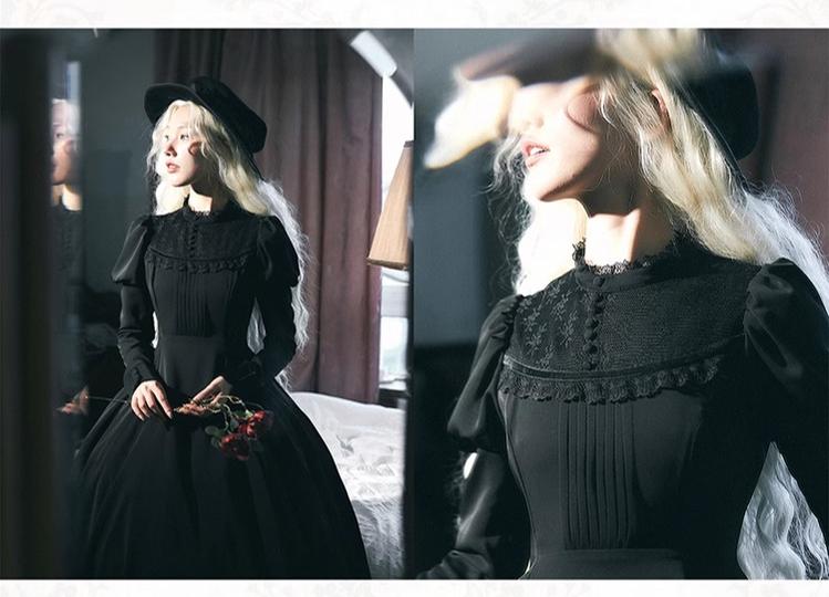 KINOKOKO - Aslan Blessings - Classic Lolita OP Seven-panel Slim Fit Dress with Cape