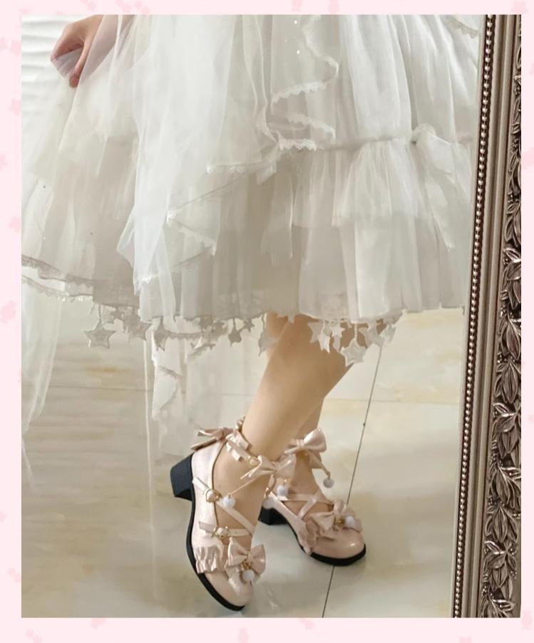 Fairy Godmothe - Preppy Style Flat Shoes Mid Heel Round Toe Lolita Shoes