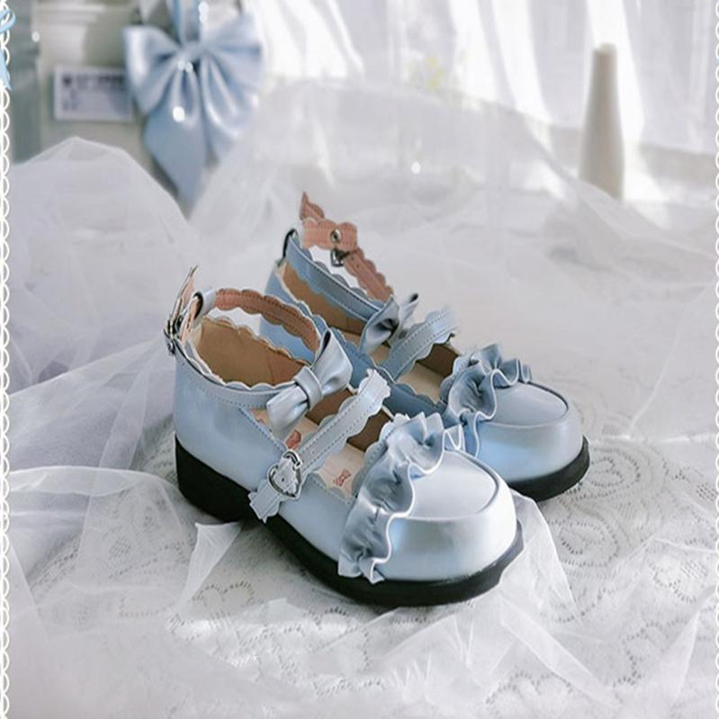Sheep Puff - Mei Lulu - Lolita Japanese Lace Single Shoes