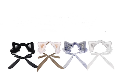 Choker Rabbit - Tabby Cat - Kawaii Lolita Accessory Cat Ear Headband Accessories