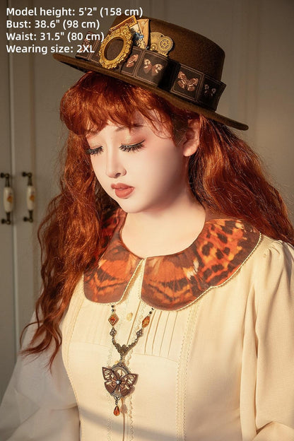 Miss Point - German Bookshelf - Classic Lolita Blouse, Butterfly-Shaped Collar