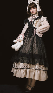 Cat-Romance - Coconut Milk Boo Boo - Elegant Lolita Polka Dot OP