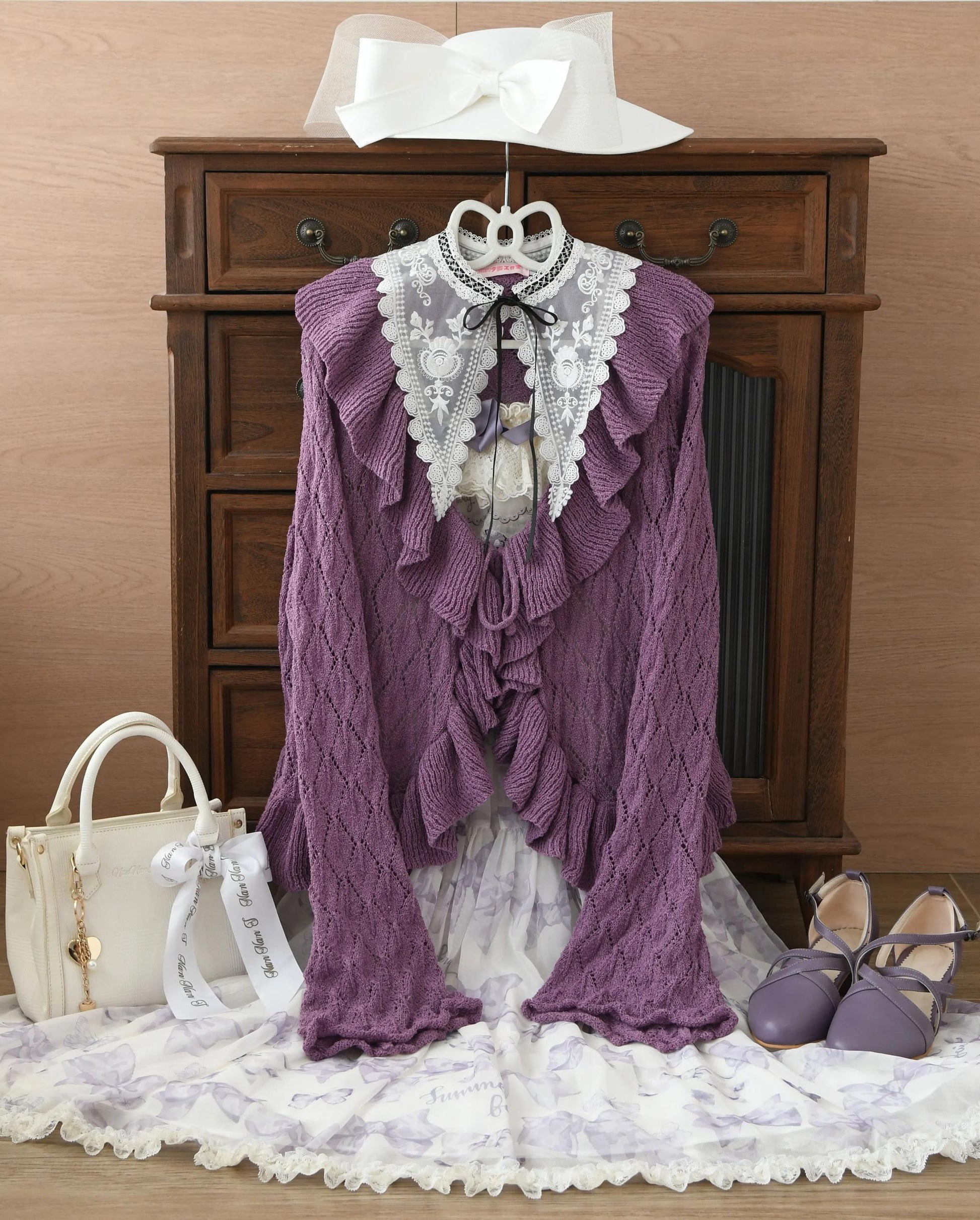 MIST - Sunset Bouquet - Elegant Lolita Cardigan, Flounce Hem