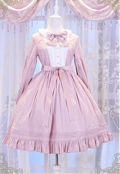 Chess Story - Vintage Lolita Long Sleeve OP Dress
