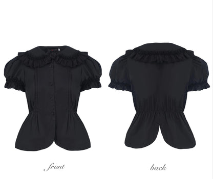 Nololita - Nightingale - Old School Lolita Shirt with Detachable Sleeves