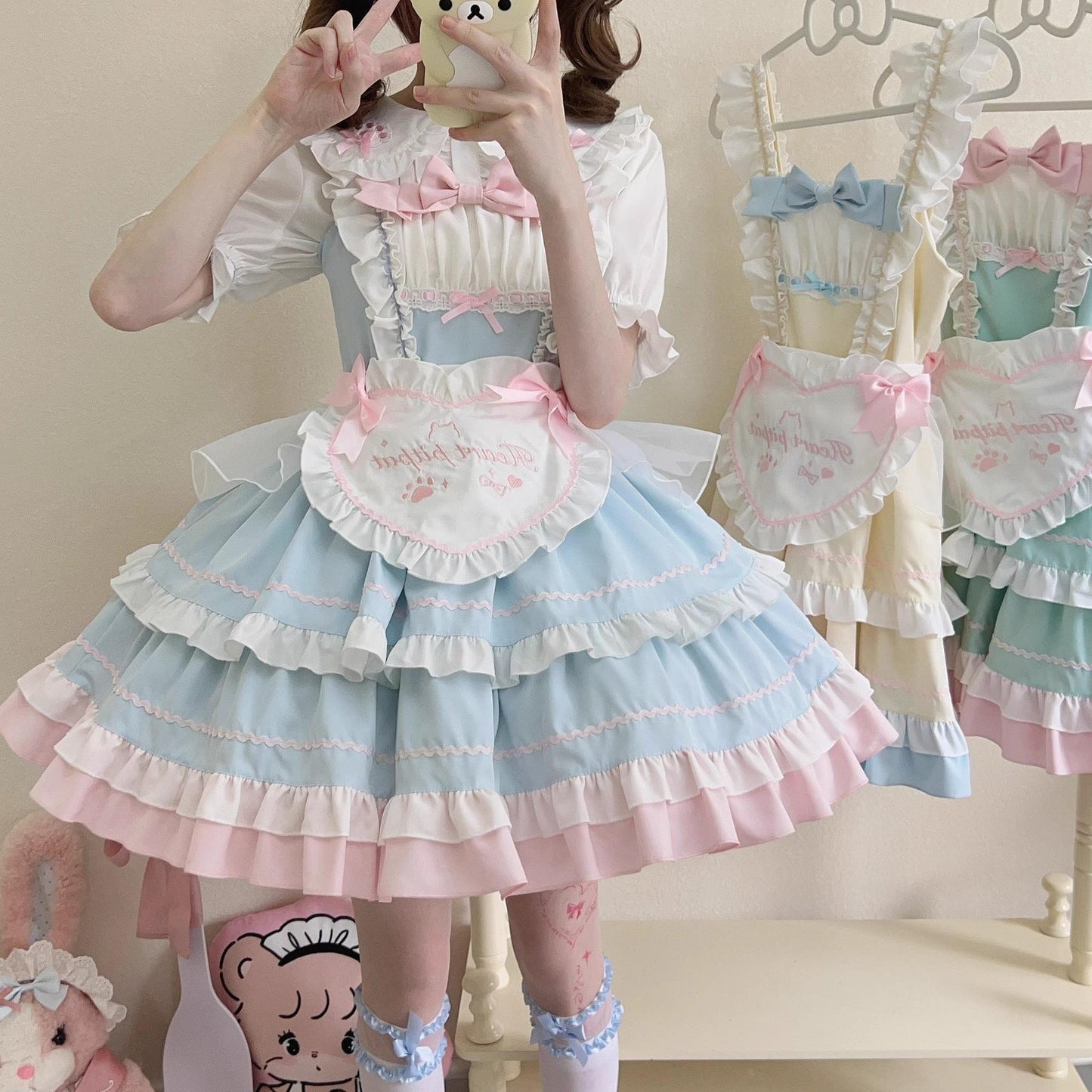 Sugar Girl - Cat Ear Tale - Sweet Lolita Jumper Dress Suspender Dress
