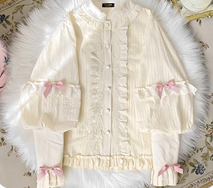 Uncle's Workshop - Angel Lamb - Kawaii Lolita Dress With Side Pockets, Lamb Print