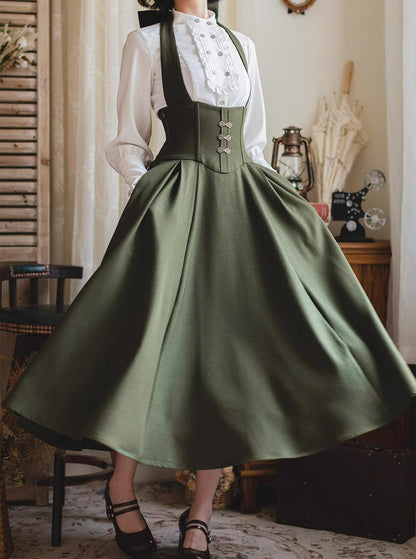 Forest Wardrobe - Vintage Lolita Fishbone Halter SK, Autumn Jacket