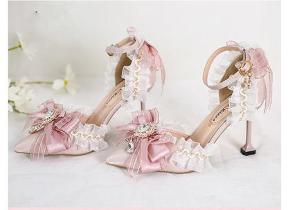 Xiaogui - Wedding Lolita Pointed Toe High Heels Shoes
