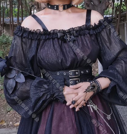 Cornfield Lolita - The Girl Assassin - Halloween Gothic Lolita Irregularly Hemline Dress