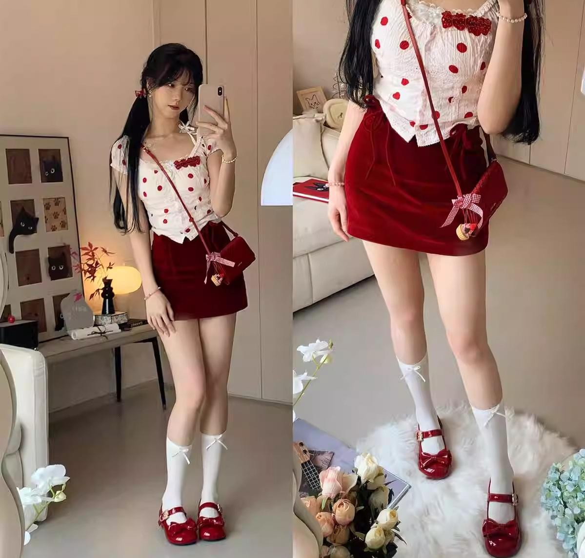 Sheep Puff - Hug Bear - Sweet Lolita Heel Shoes Bear Metal Buckle Bow Shoes