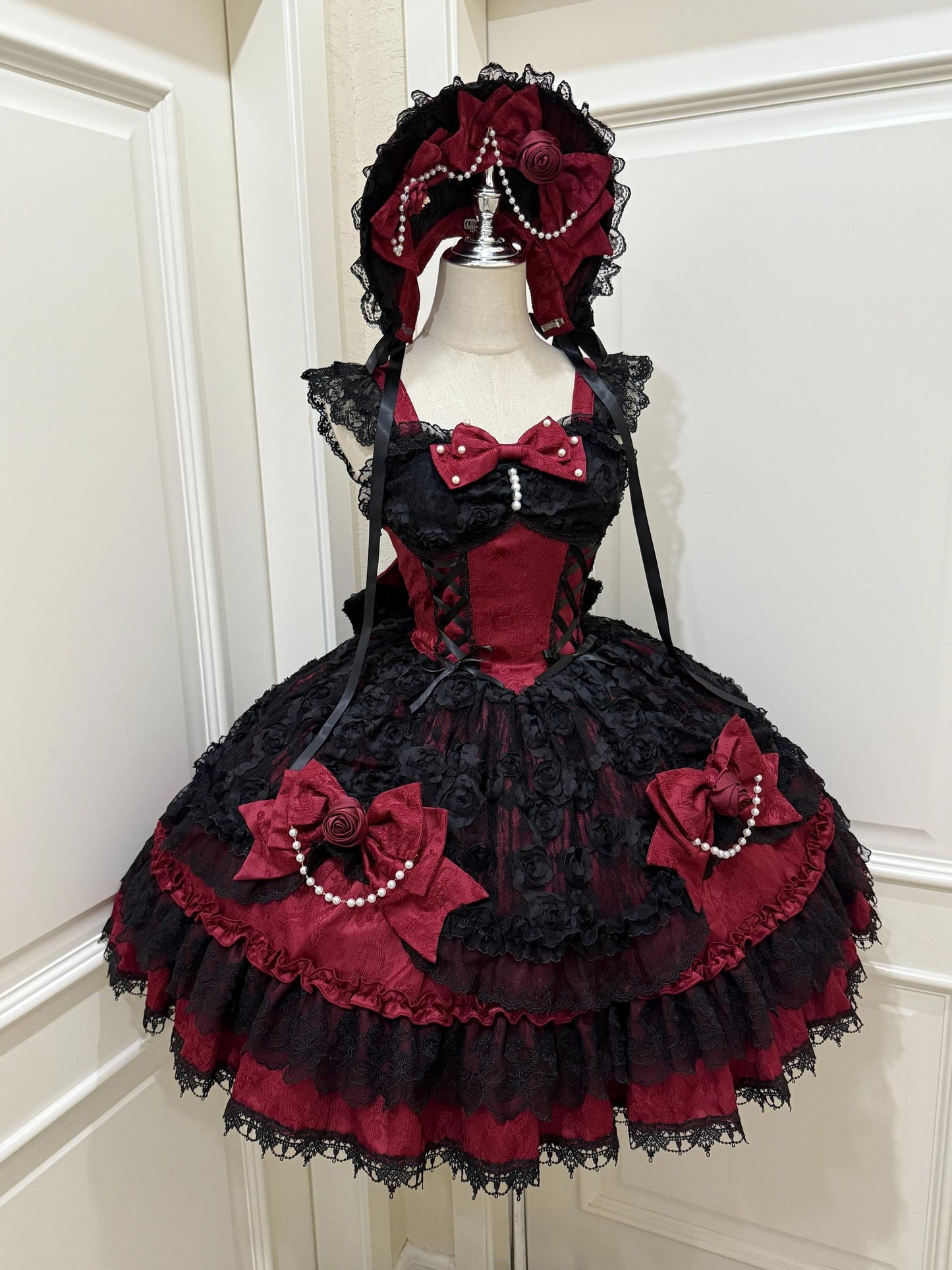 Sugar Girl - Rose Princess - Halloween Gothic Lolita JSK, Sheer Rose Dress