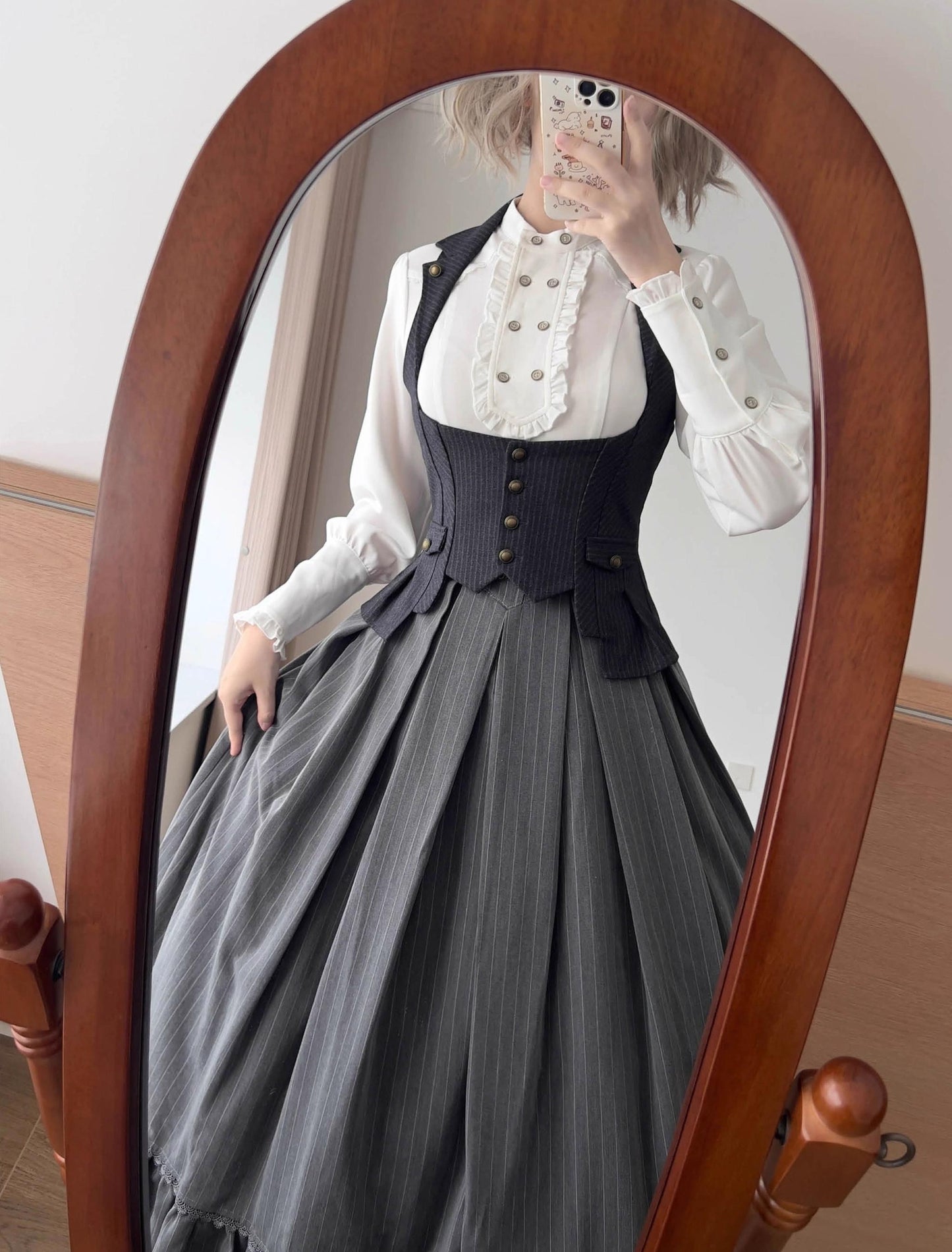 Forest Wardrobe - Forest Contract - Classic Lolita Striped Vest, Elastic Waist