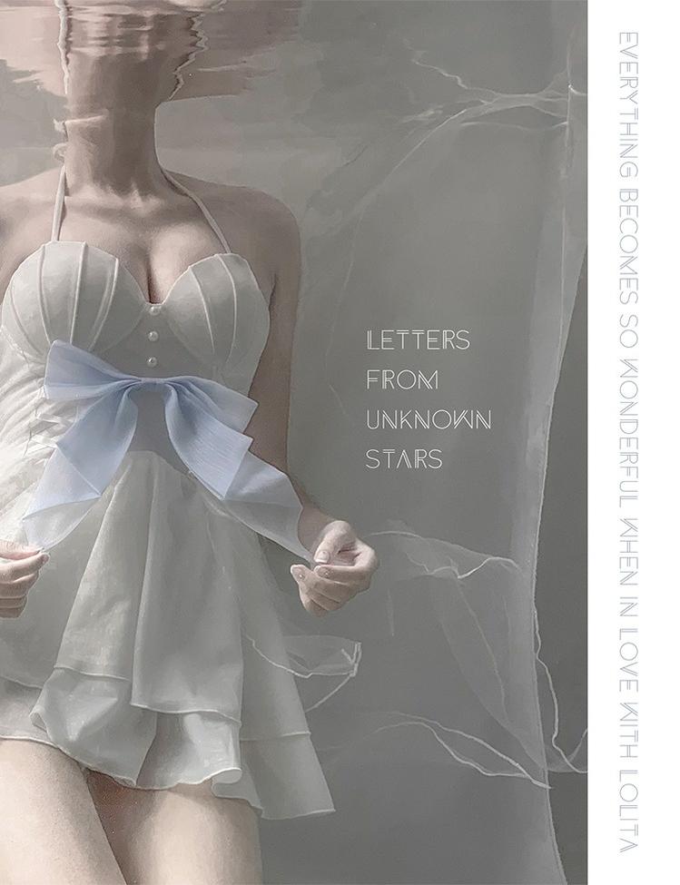 Letters from Unknown Star - Mermaid of the Sea Moon - Lolita Inspired Swimsuit in Two-piece and One-piece