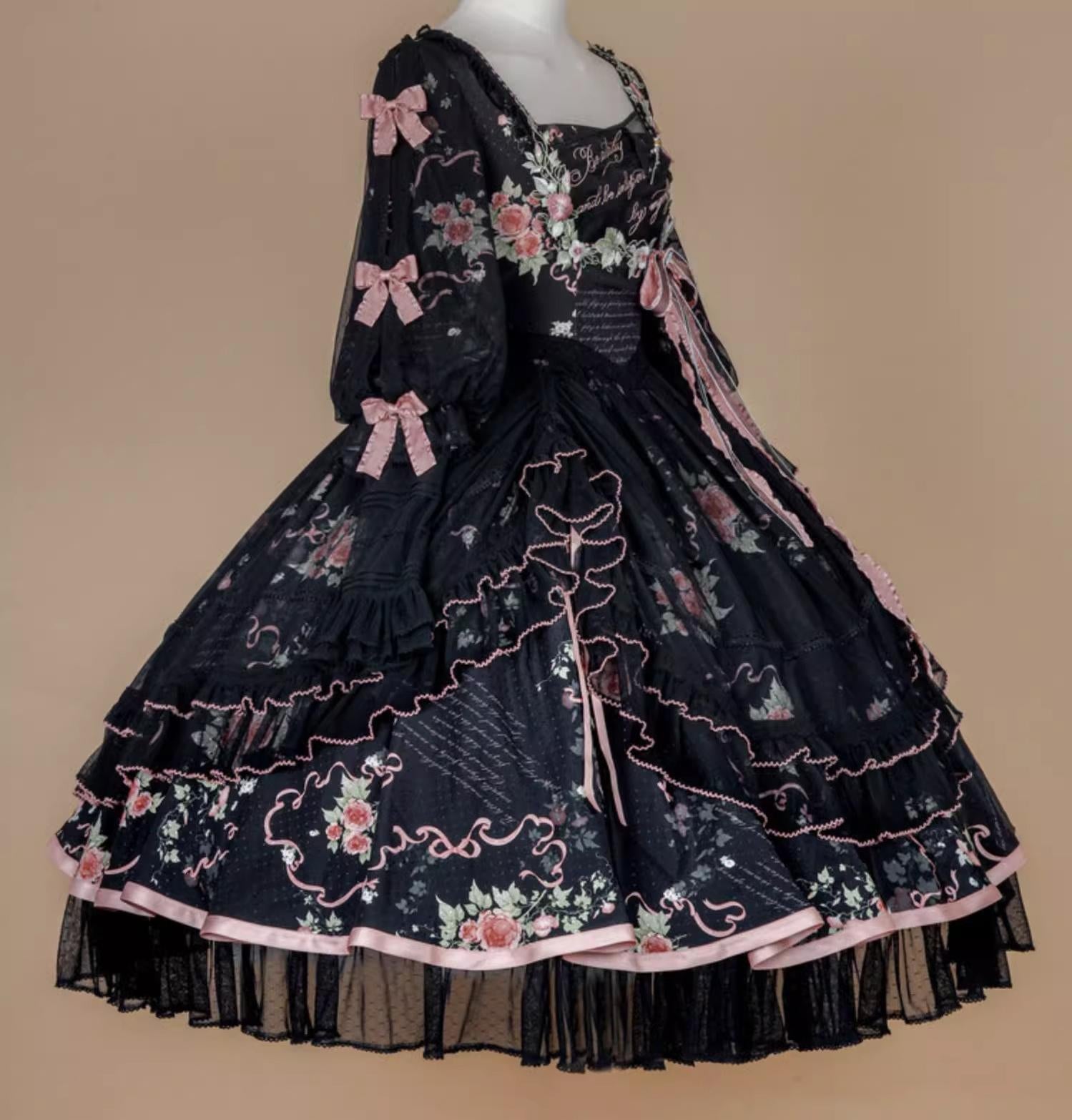 Miaoplus - Romantic Seizure - Sweet Lolita OP Mutton Sleeve Lolita Dress