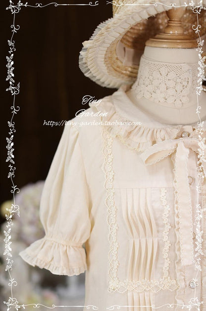 Tiny Garden - Swallowtail Butterfly - Elegant Lolita Bow Tie Blouse