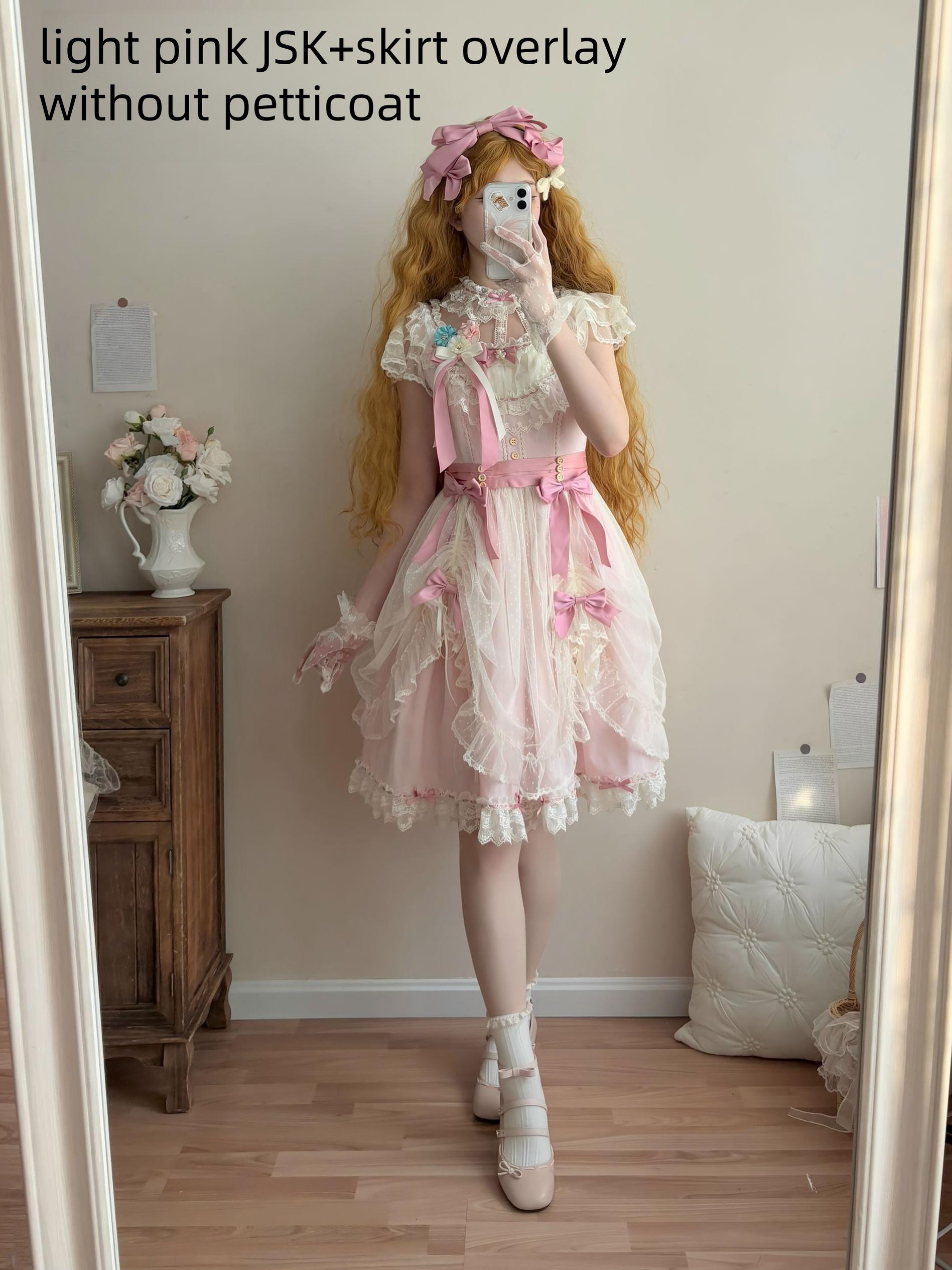 Uncle's Workshop - Fluttering Cherry Spring Strings - Cotton Sweet Lolita JSK Dress