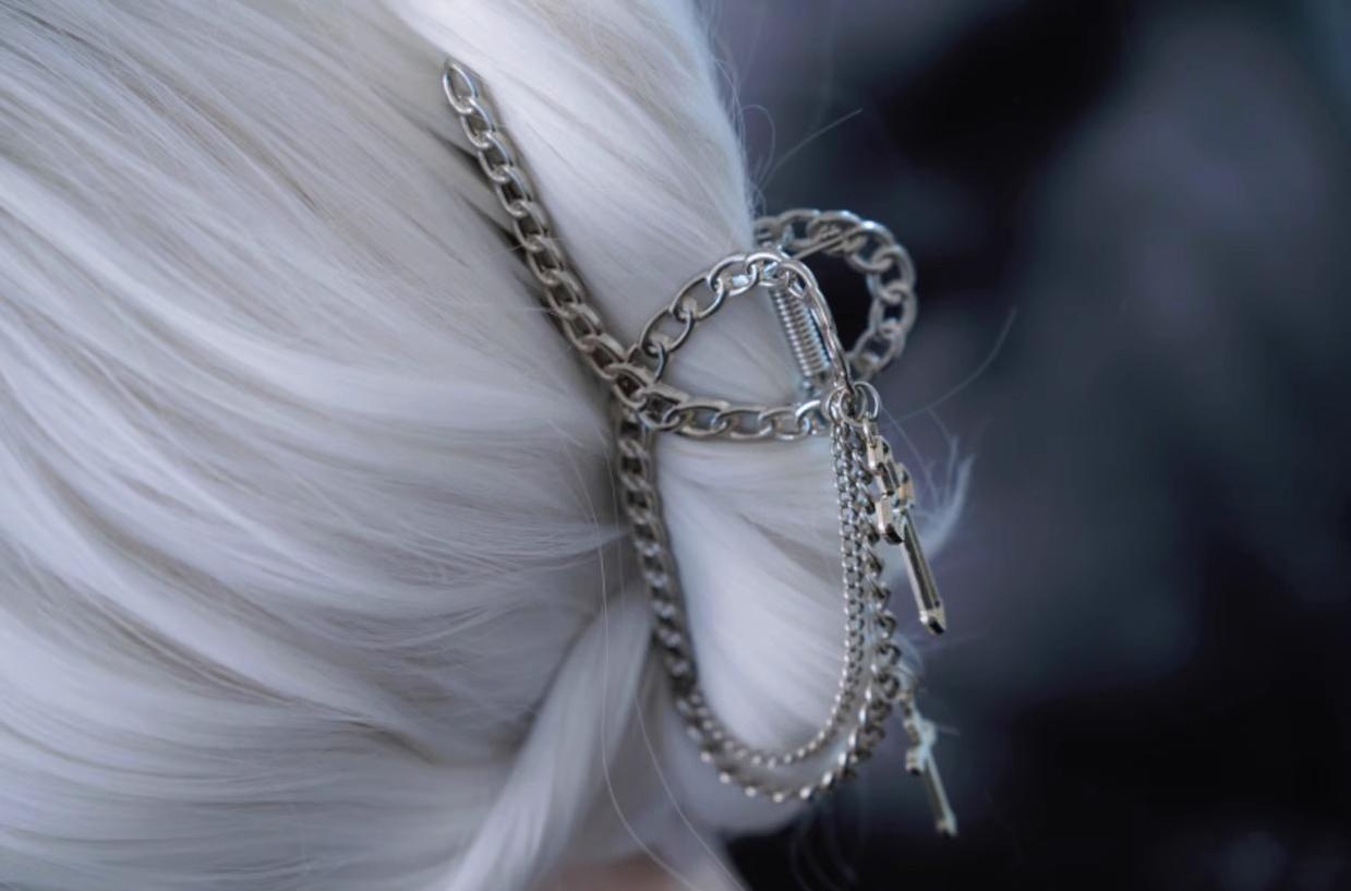 Strange Sugar - Gothic Lolita Hair Clip Alloy Bow Cross Lolita Claw Clip Accessories