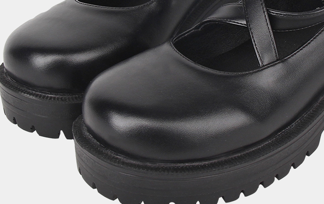 Angelic Imprint - Punk Lolita Black Platform Shoes