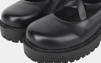Angelic Imprint - Punk Lolita Black Platform Shoes