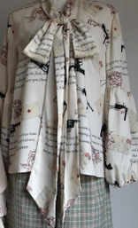 VTGDOLL - World War II love letter - Elegant Lolita Shirt and Lolita Painted SK