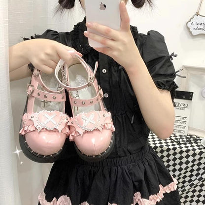 Beauty Bunny - Sweet Academy - Gothic Lolita Shoes Thick Sole Y2K Lolita Shoes