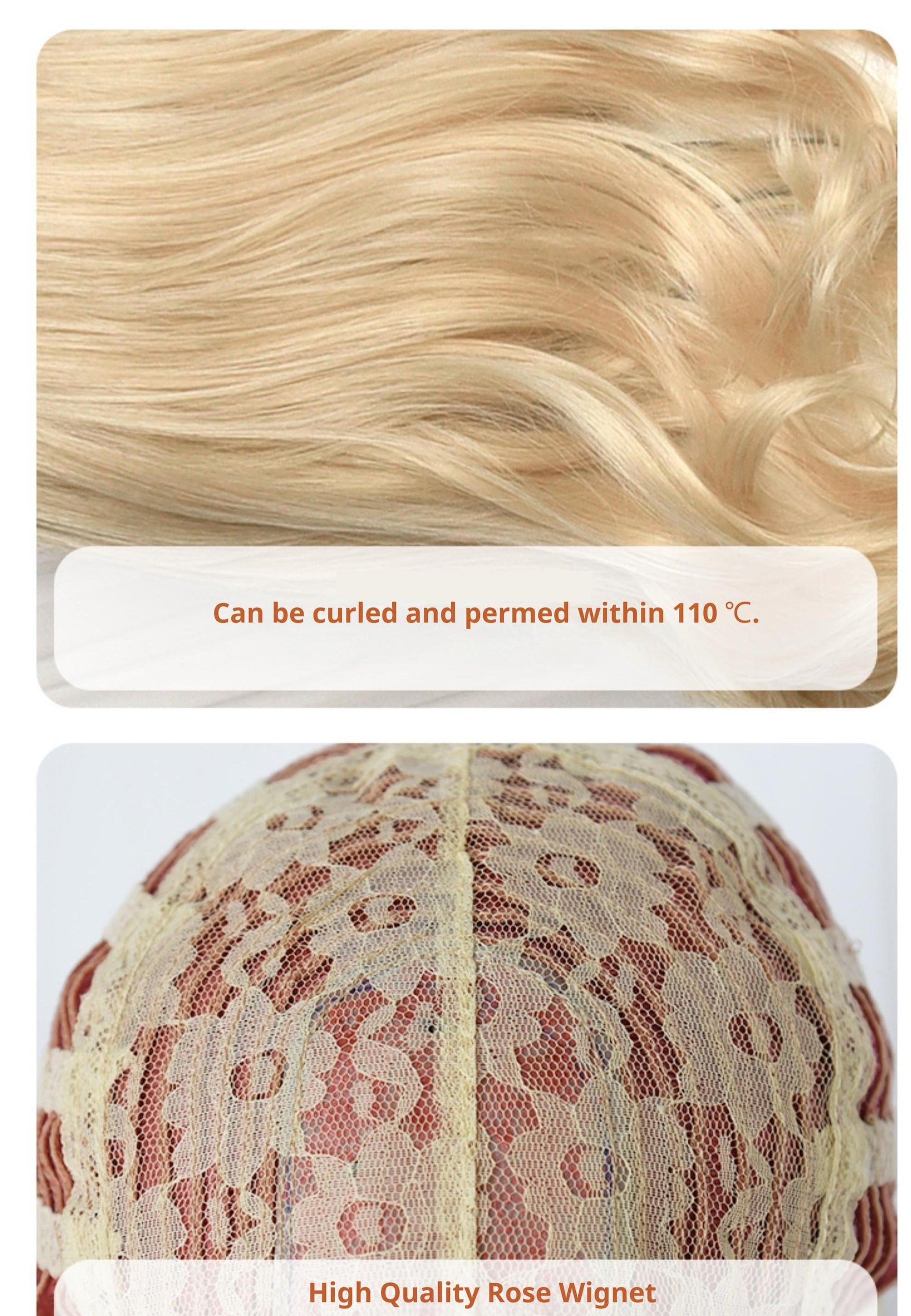 Sinwavy - 55CM Blonde Lolita Curl Wig Detachable Double Ponytail